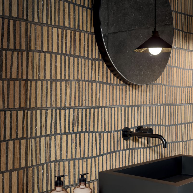 Flaviker Nordic Stone Domino Black muurtegels