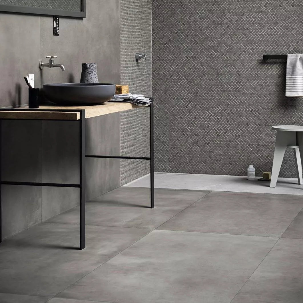 Marazzi Powder Graphite met mozaiek