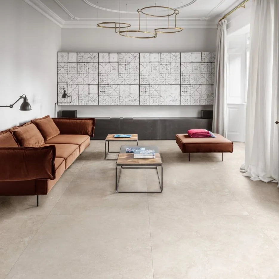 Marazzi Fabula Travertino Cross Bianco  100x100
